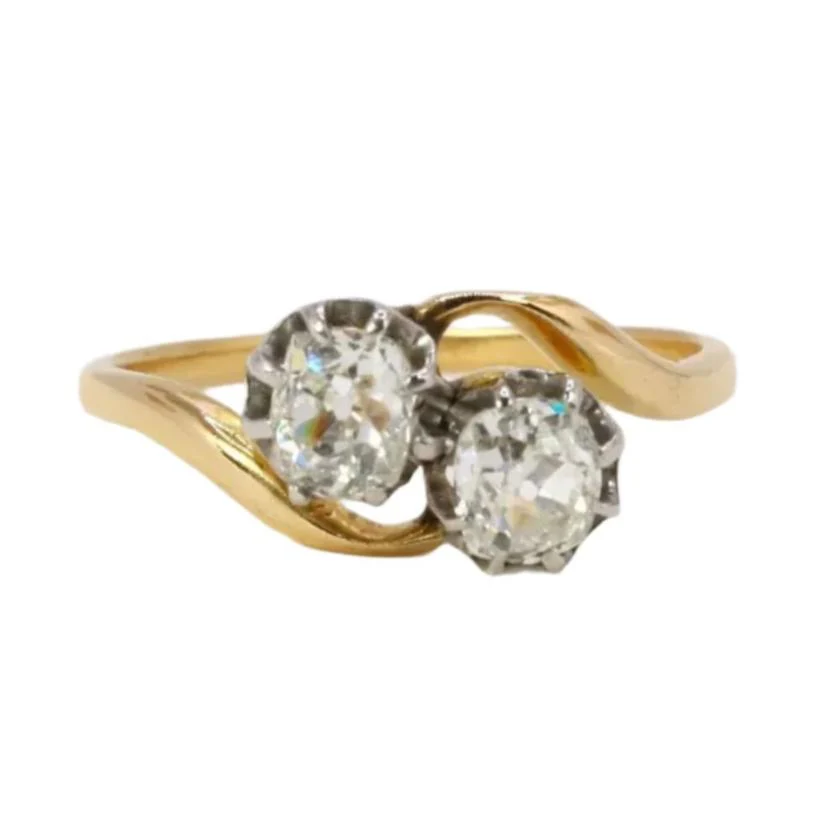 Bague toi et moi or jaune et diamants