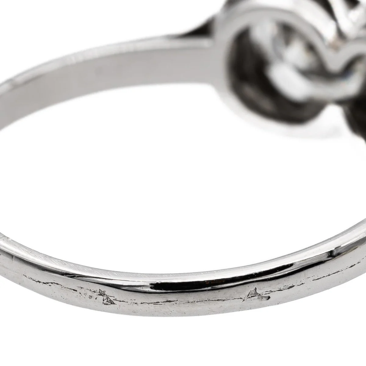 Bague Toi et Moi en platine et diamant - Image 6