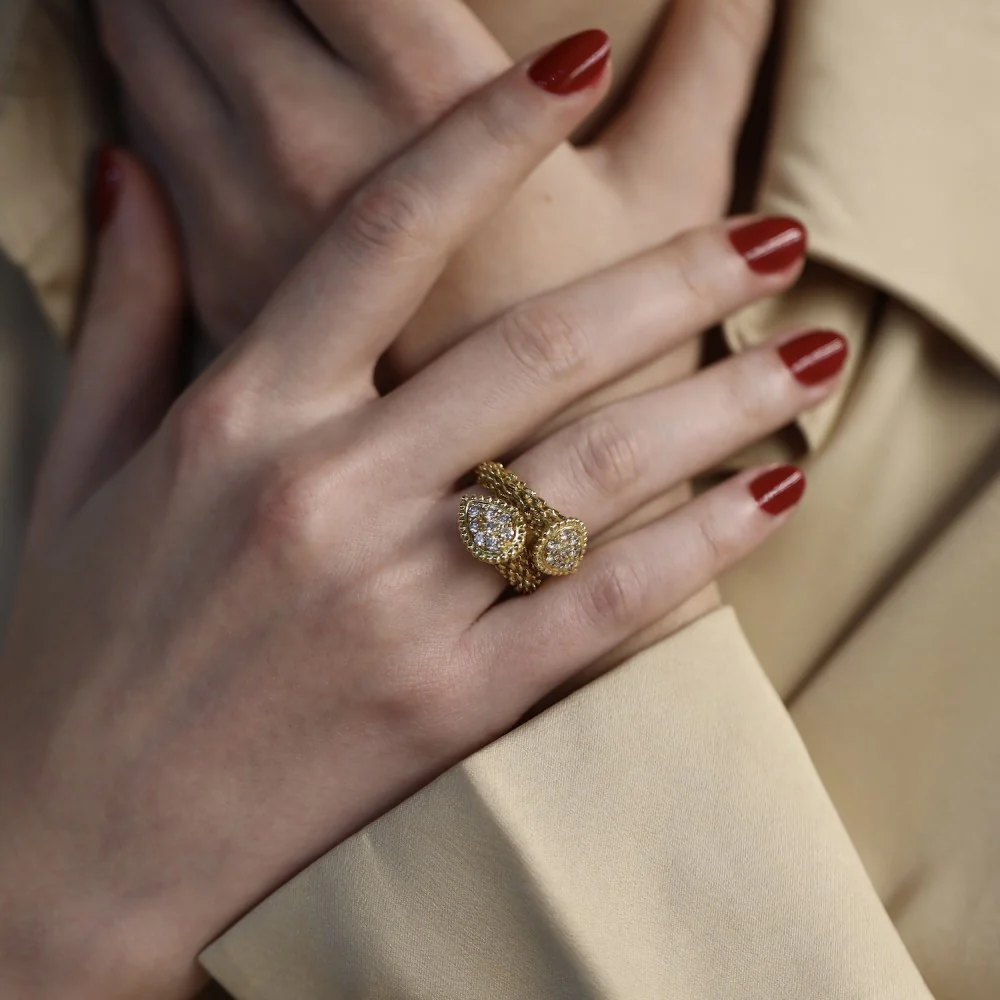 Bague Toi & Moi BOUCHERON "Serpent Bohème" S en or jaune et diamants - Image 2