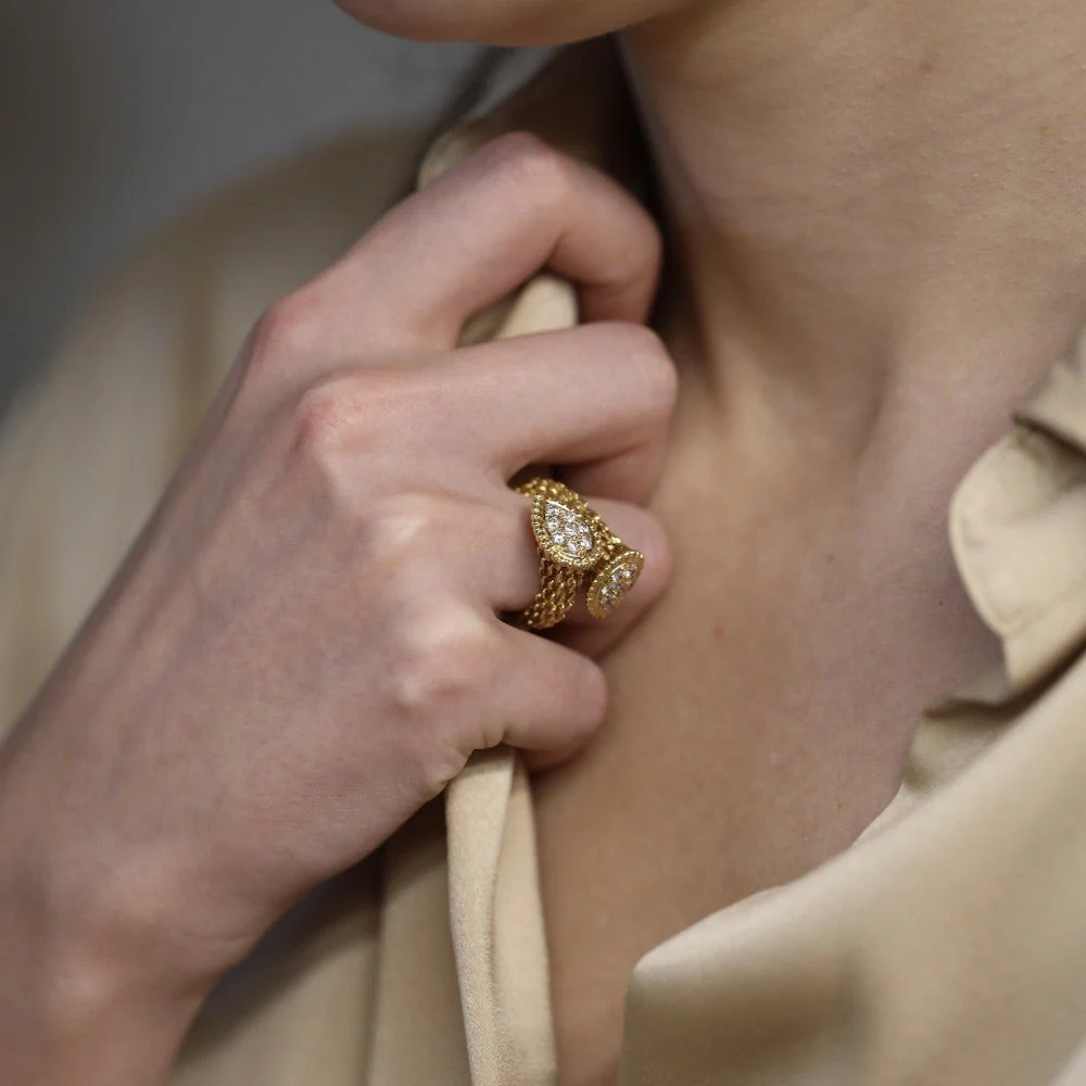 Bague Toi & Moi BOUCHERON "Serpent Bohème" S en or jaune et diamants - Image 4