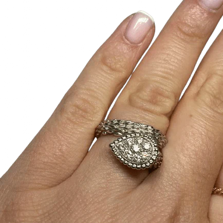 Bague Toi & Moi BOUCHERON "Serpent de Bohème S" en or blanc et diamants - Image 2