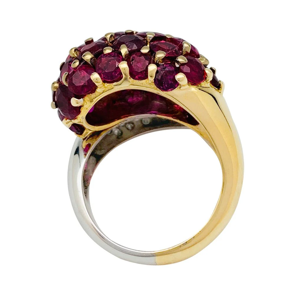 Bague "Toi & Moi", deux ors, rubis et diamants - Image 6