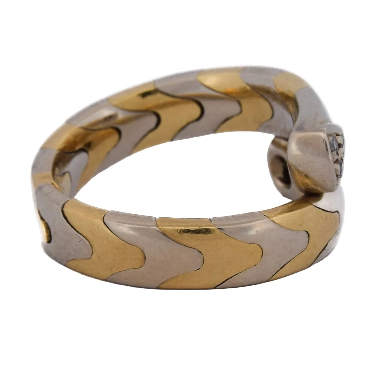 Bague Toi & Moi en or blanc, or jaune et diamants - Image 6