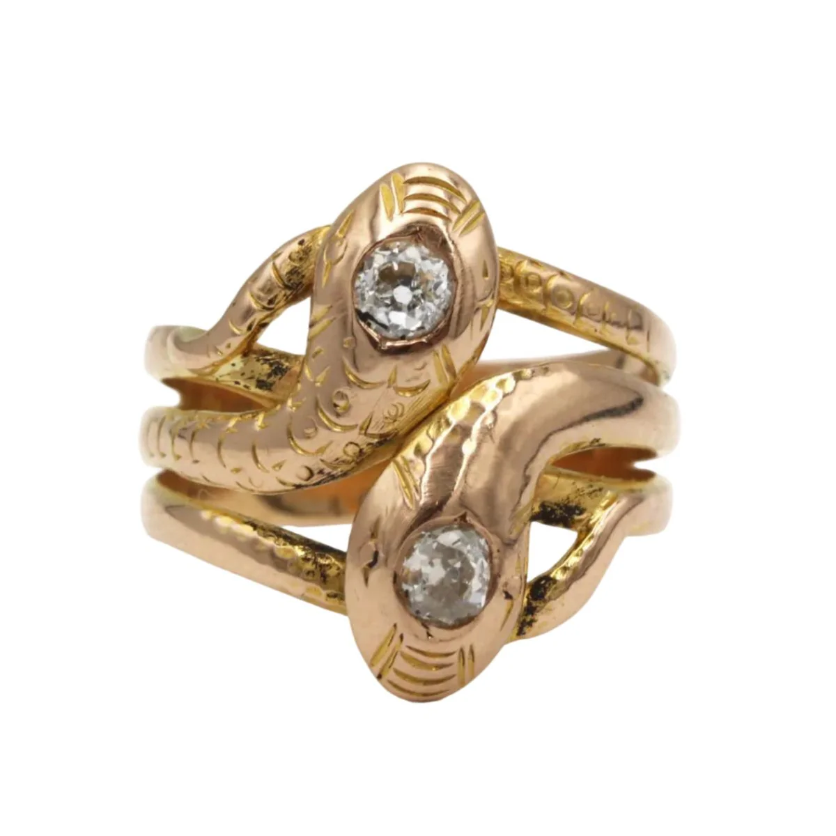 Bague Toi & Moi en or jaune et diamants