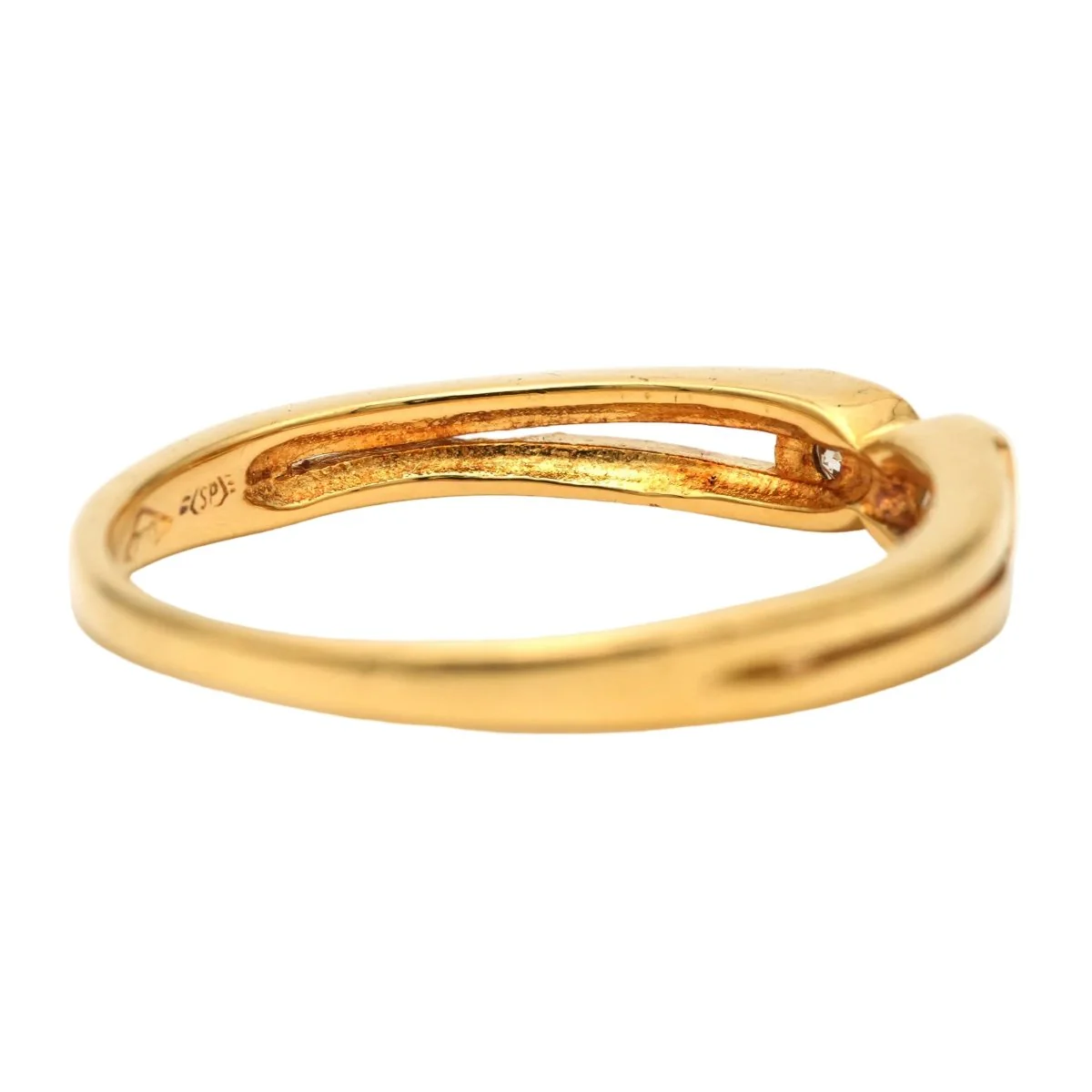 Bague Toi & Moi en or jaune et diamants - Image 5