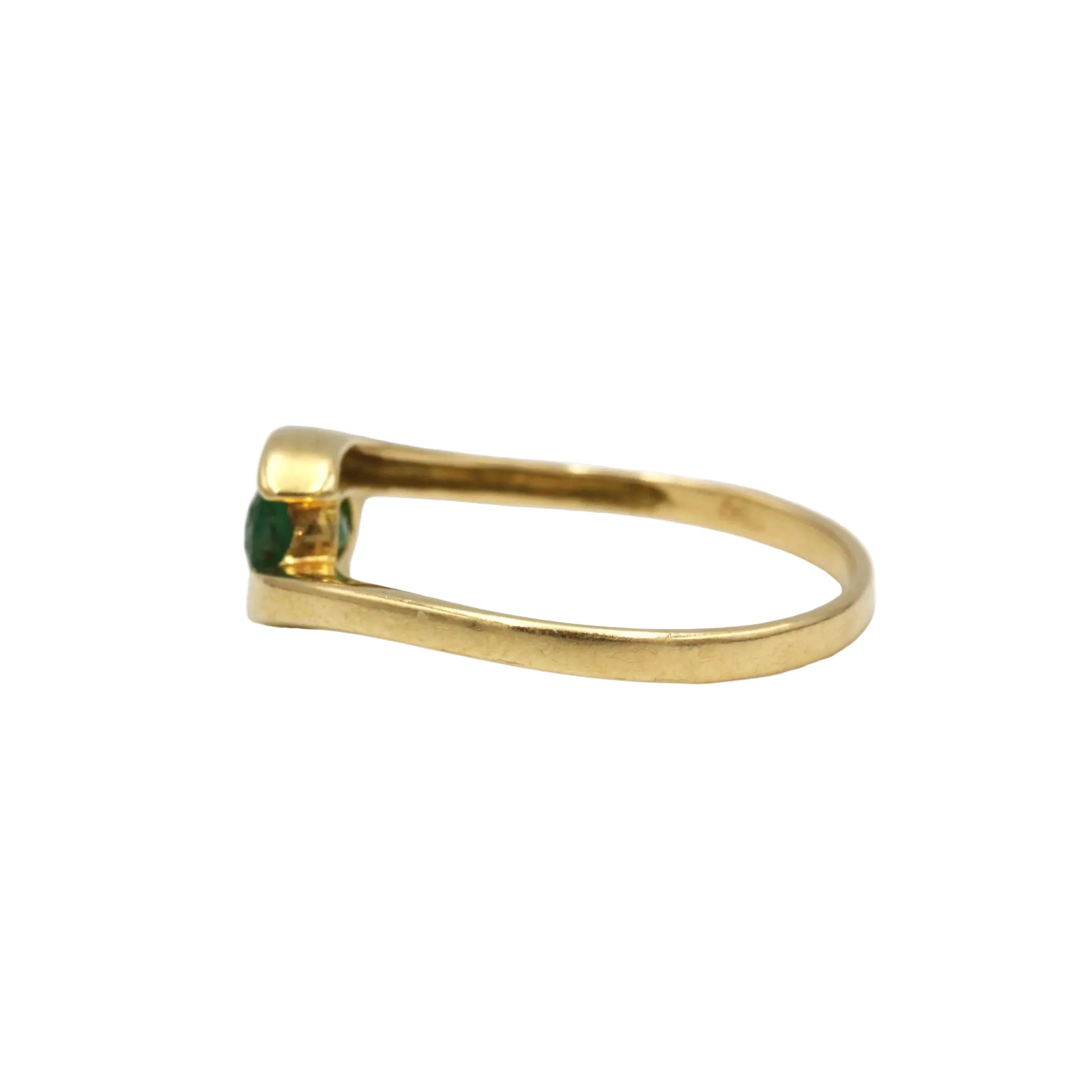 Bague Toi & Moi en or jaune et émeraude - Image 3
