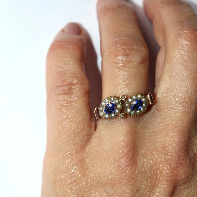 Bague Toi & Moi en or jaune et perles - Image 2