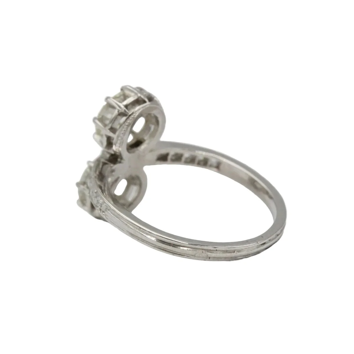 Bague Toi & Moi en platine et diamants - Image 4
