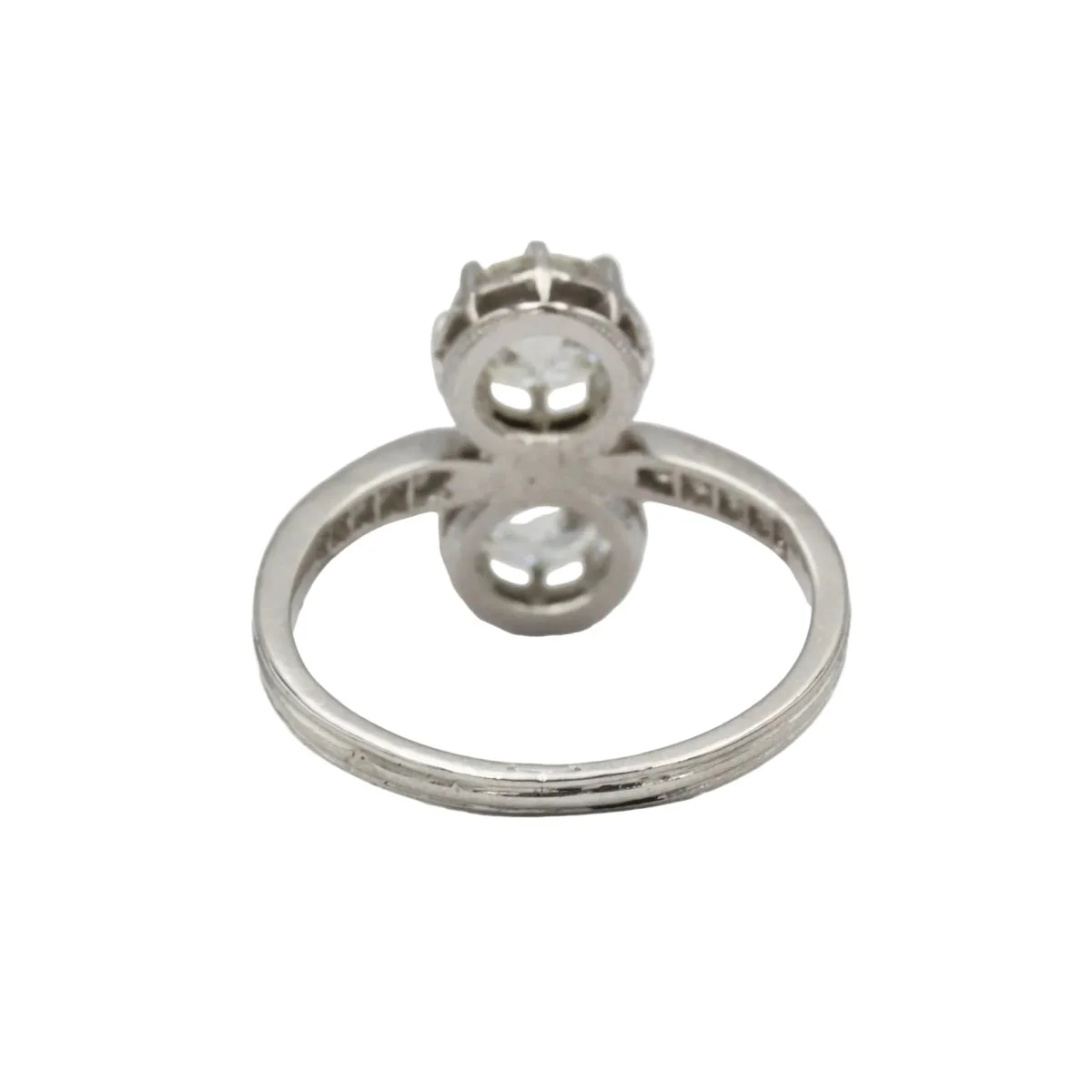 Bague Toi & Moi en platine et diamants - Image 5