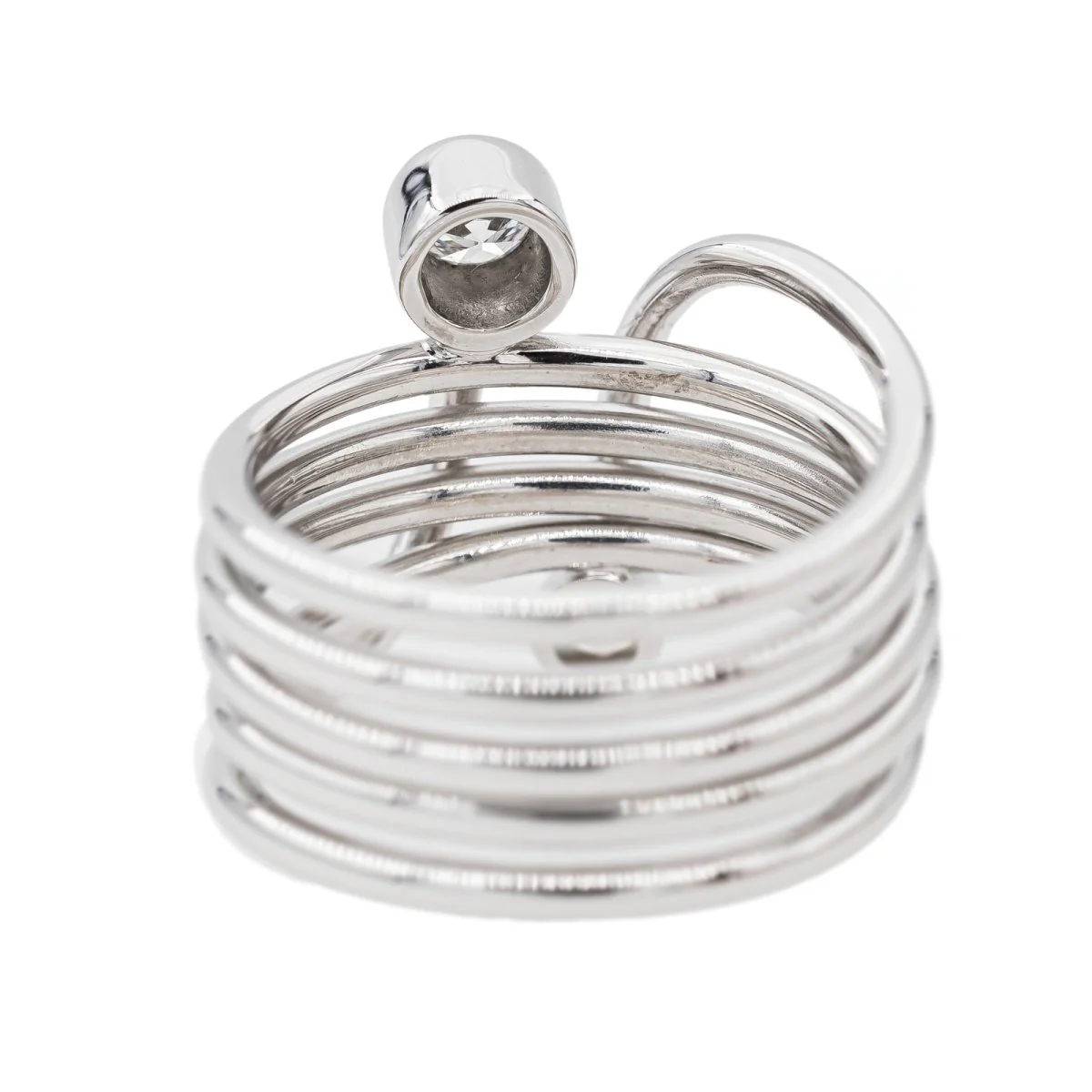 Bague Toi & Moi en or blanc et diamant - Image 5