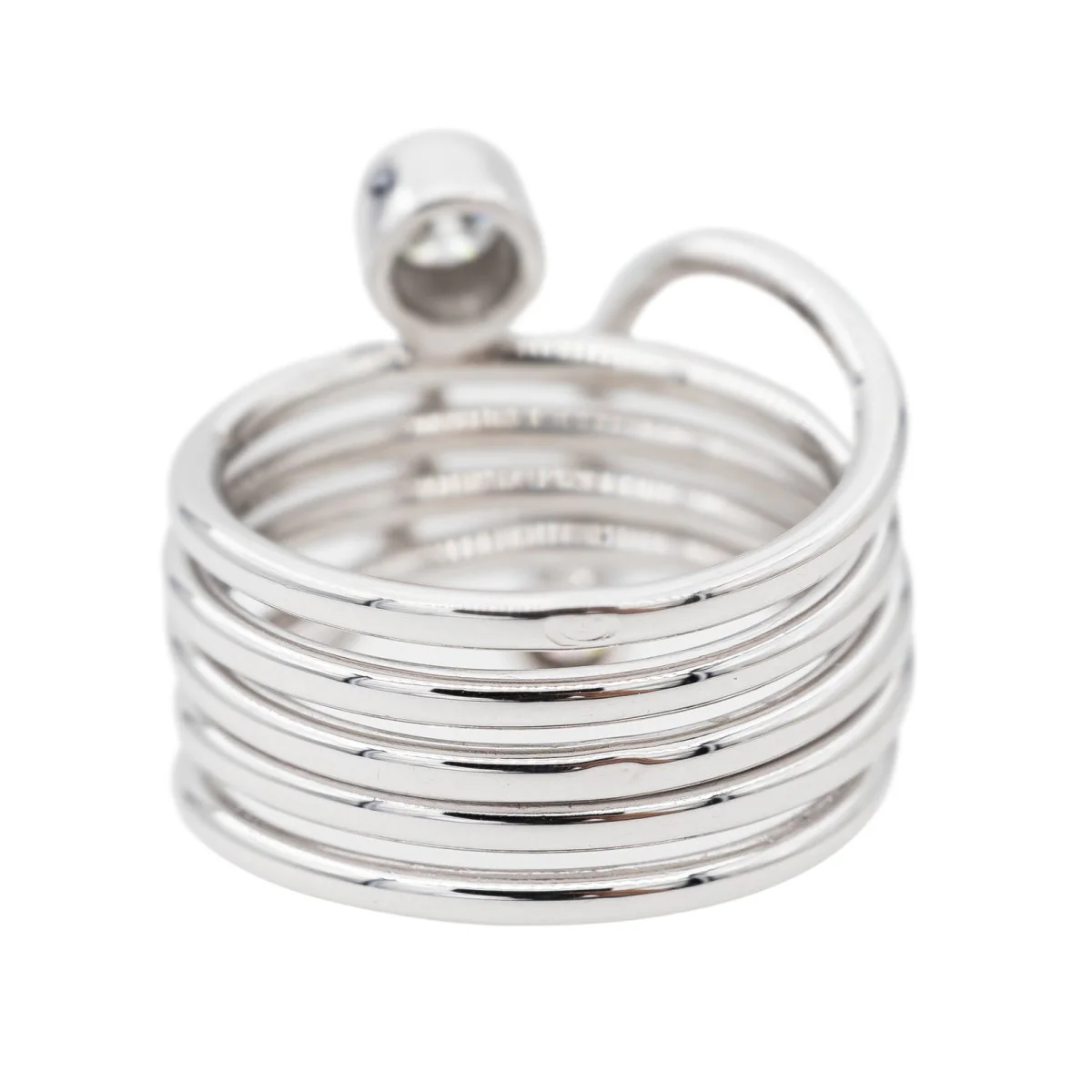 Bague Toi & Moi en or blanc et diamant - Image 6