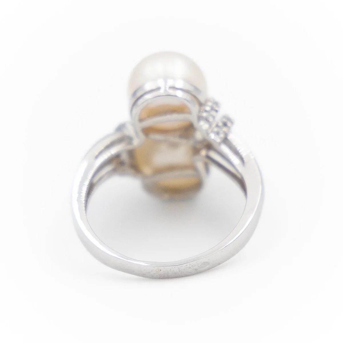 Bague Toi & Moi Or blanc Perle - Image 4