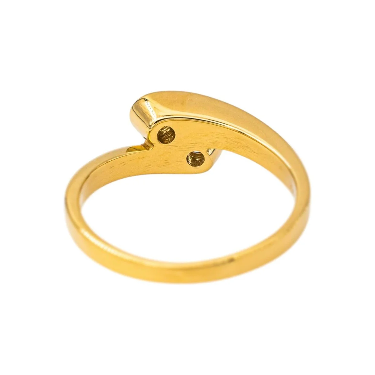 Bague Toi & Moi en or jaune et diamants - Image 5