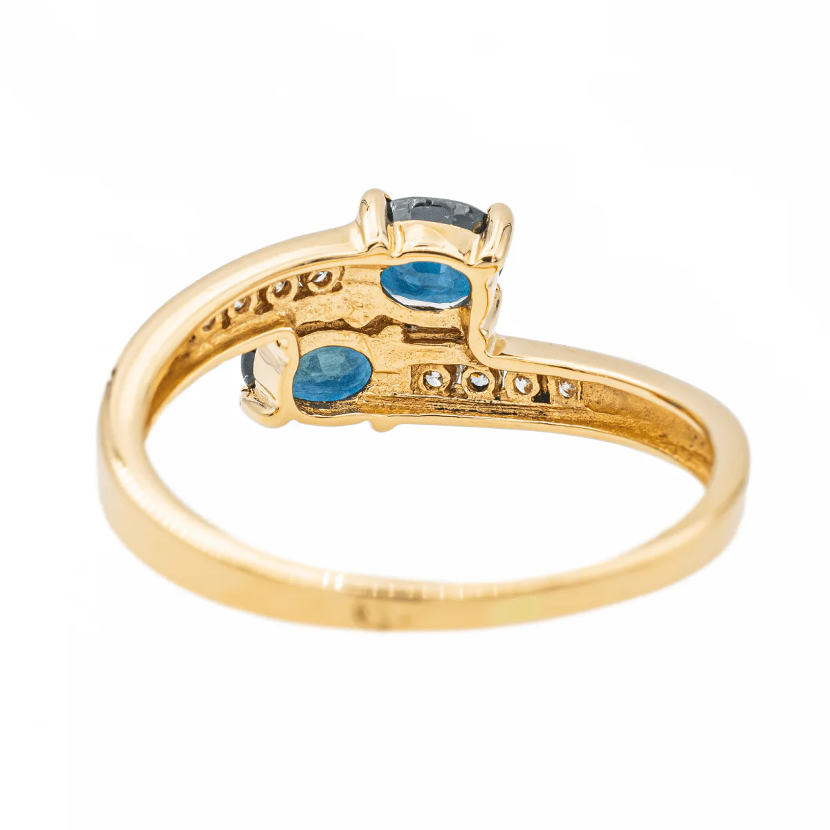 Bague Toi & Moi Or jaune Saphir - Image 7