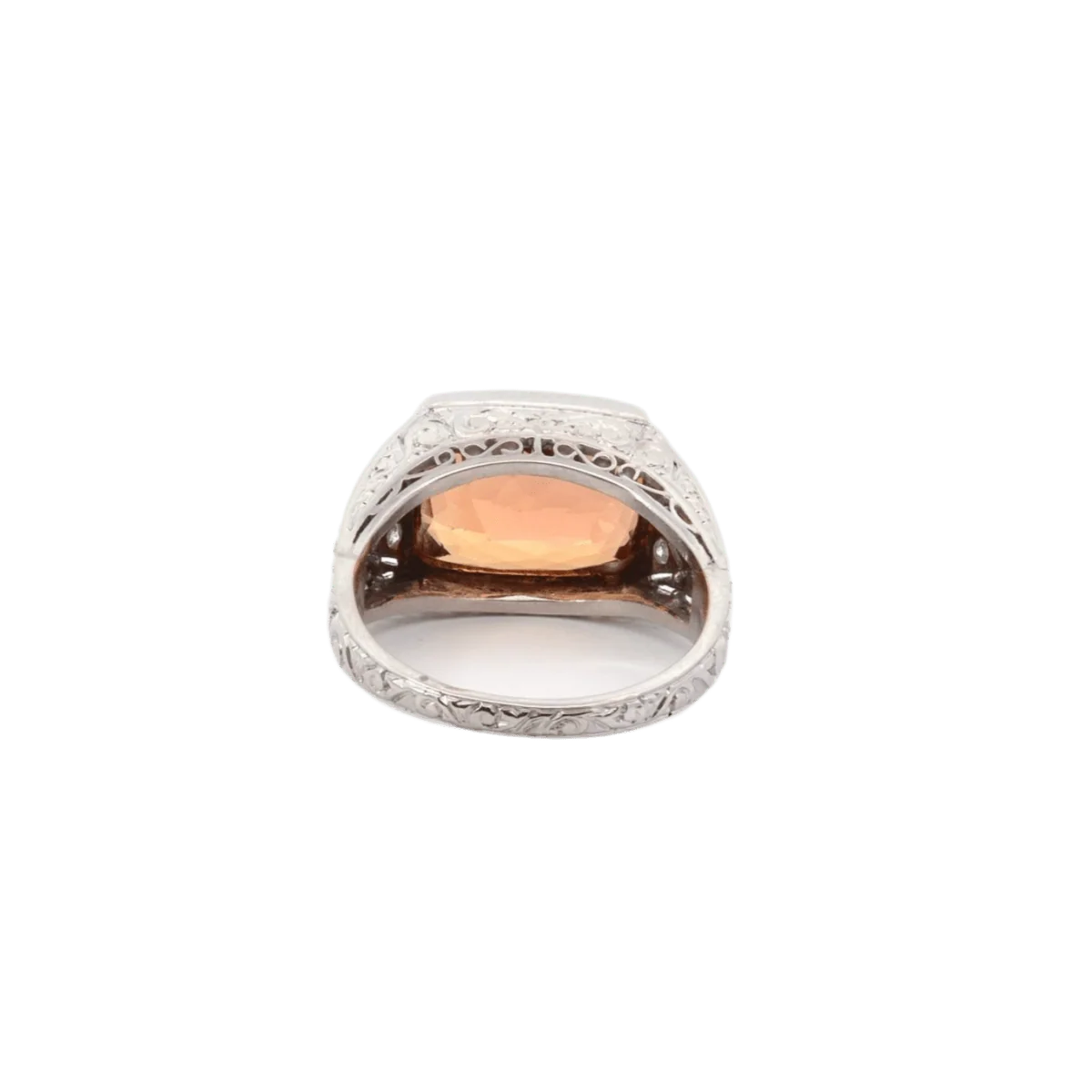 Bague en platine, topaze et diamants - Image 4