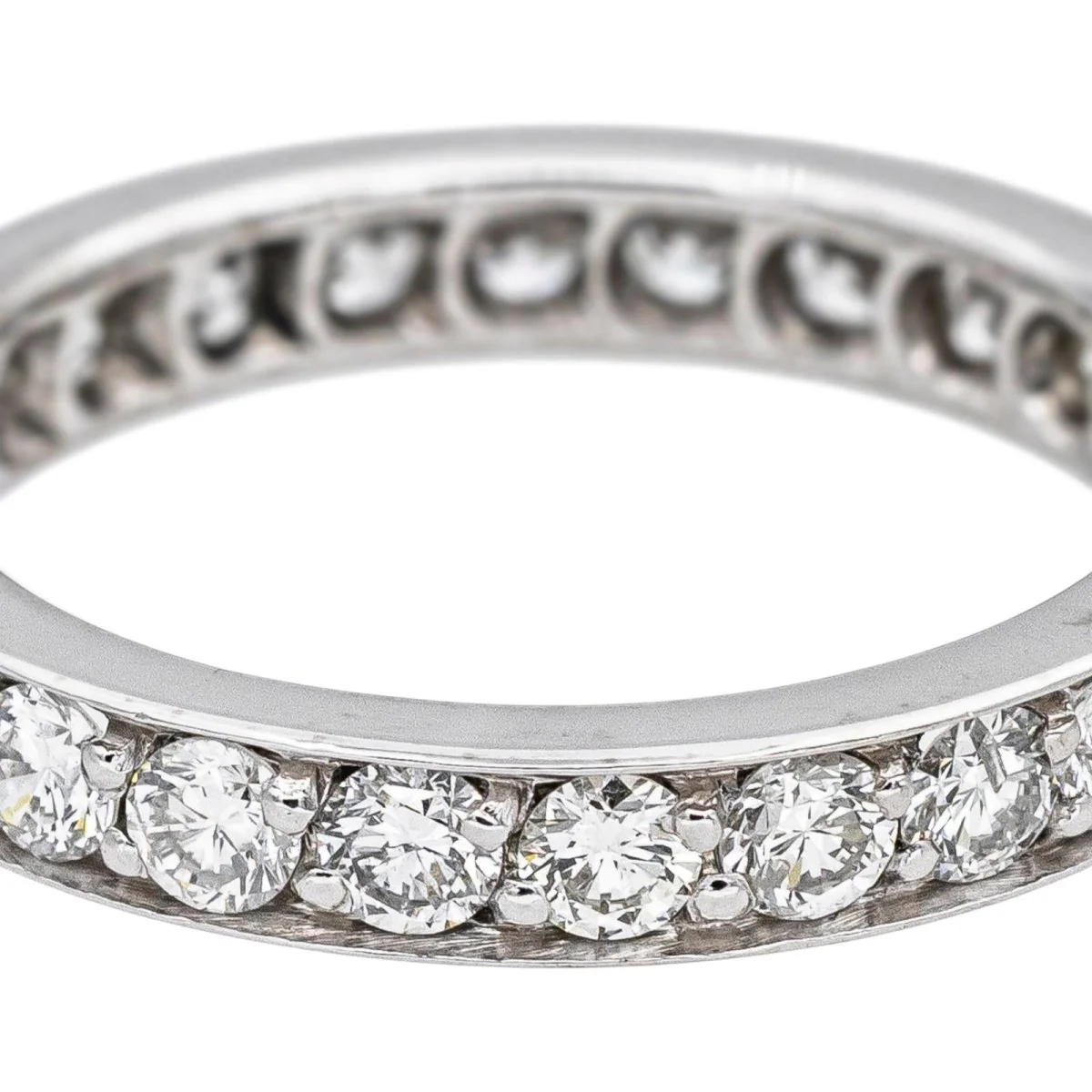 Bague Alliance en or blanc et diamants - Image 5