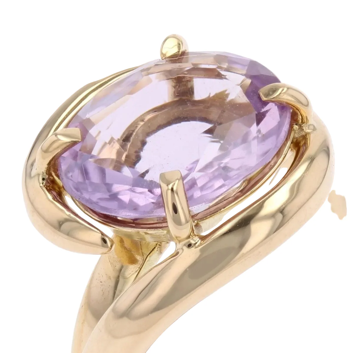 Bague Dôme en or jaune et améthyste - Image 7