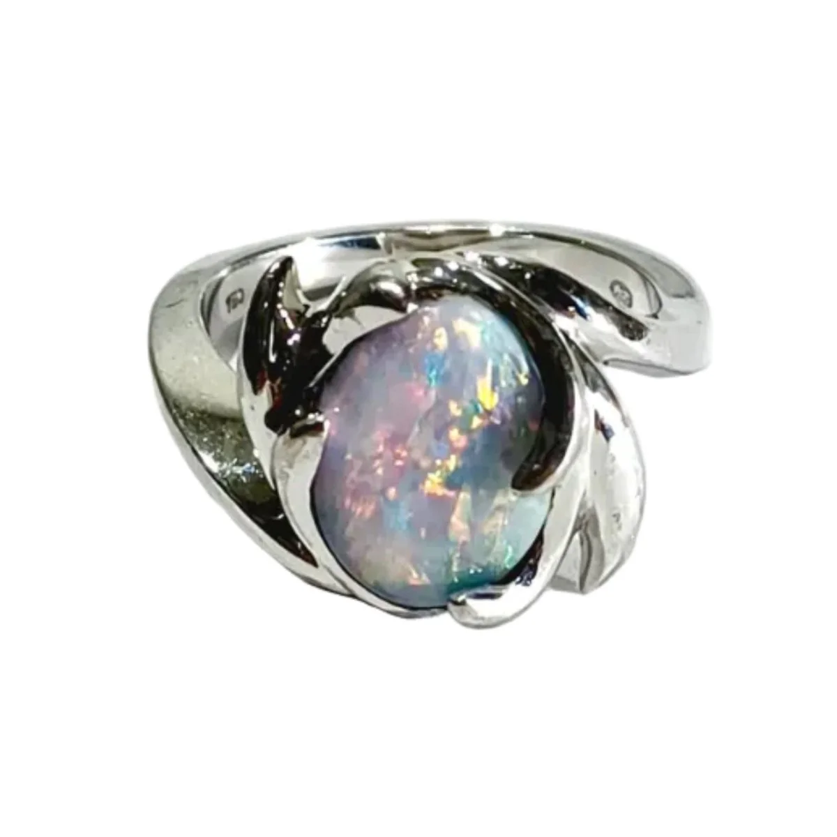 Bague Cocktail en or blanc et opale