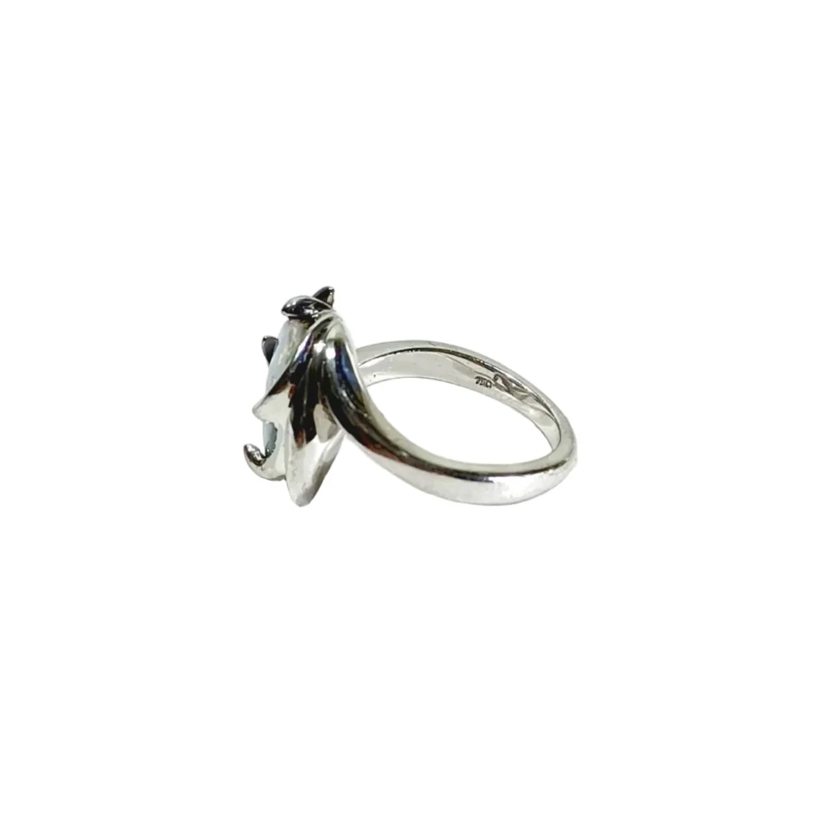 Bague Cocktail en or blanc et opale - Image 4