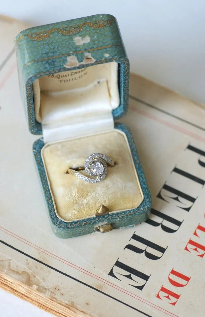 Bague Tourbillon Diamant Or Jaune et Platine - Image 6