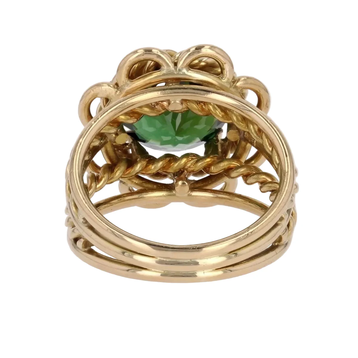 Bague Cocktail en or jaune et tourmaline - Image 4
