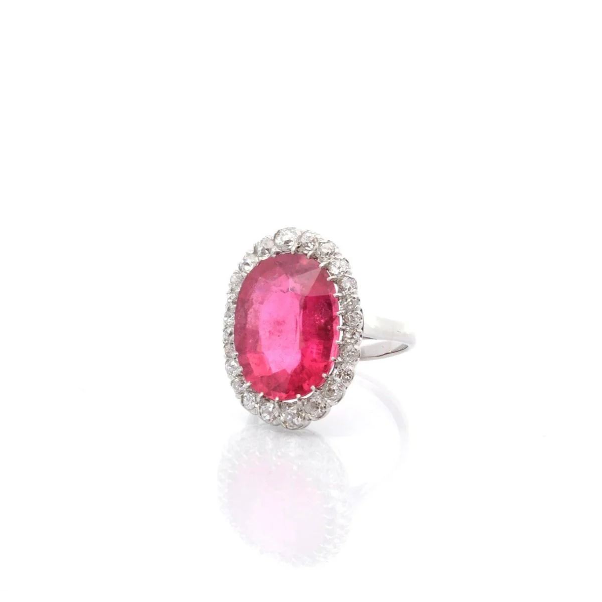 Bague en platine, tourmaline et diamants - Image 2