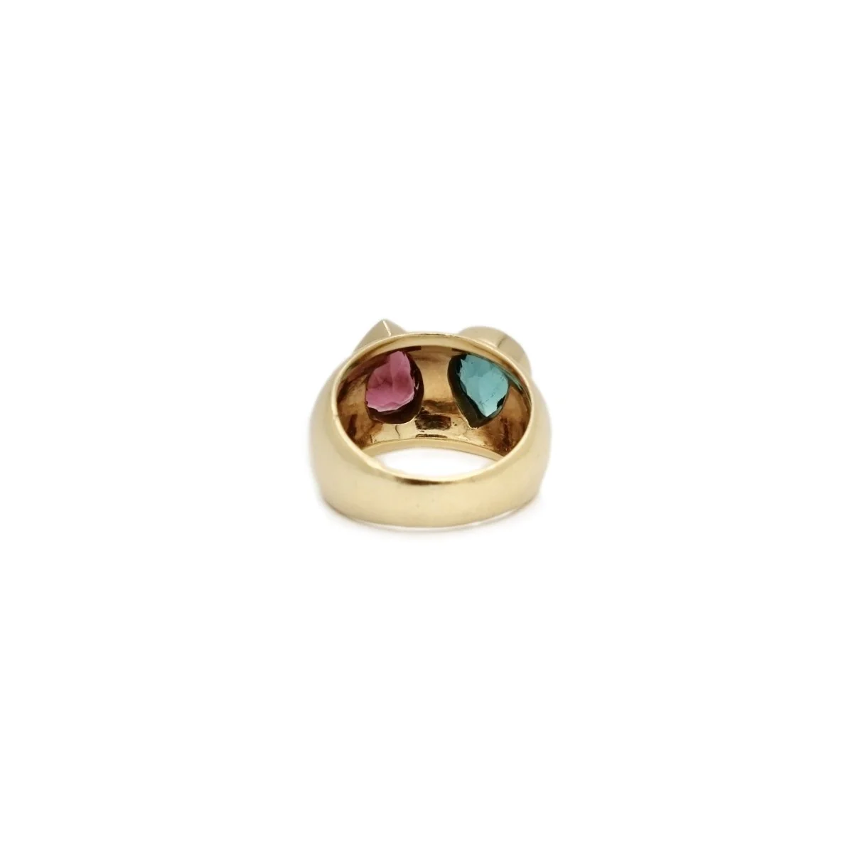 Bague tourmalines poires en or jaune - Image 5