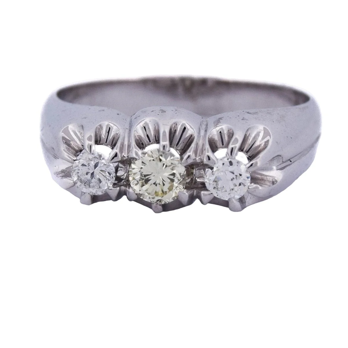 Bague Trilogie en or blanc et diamants