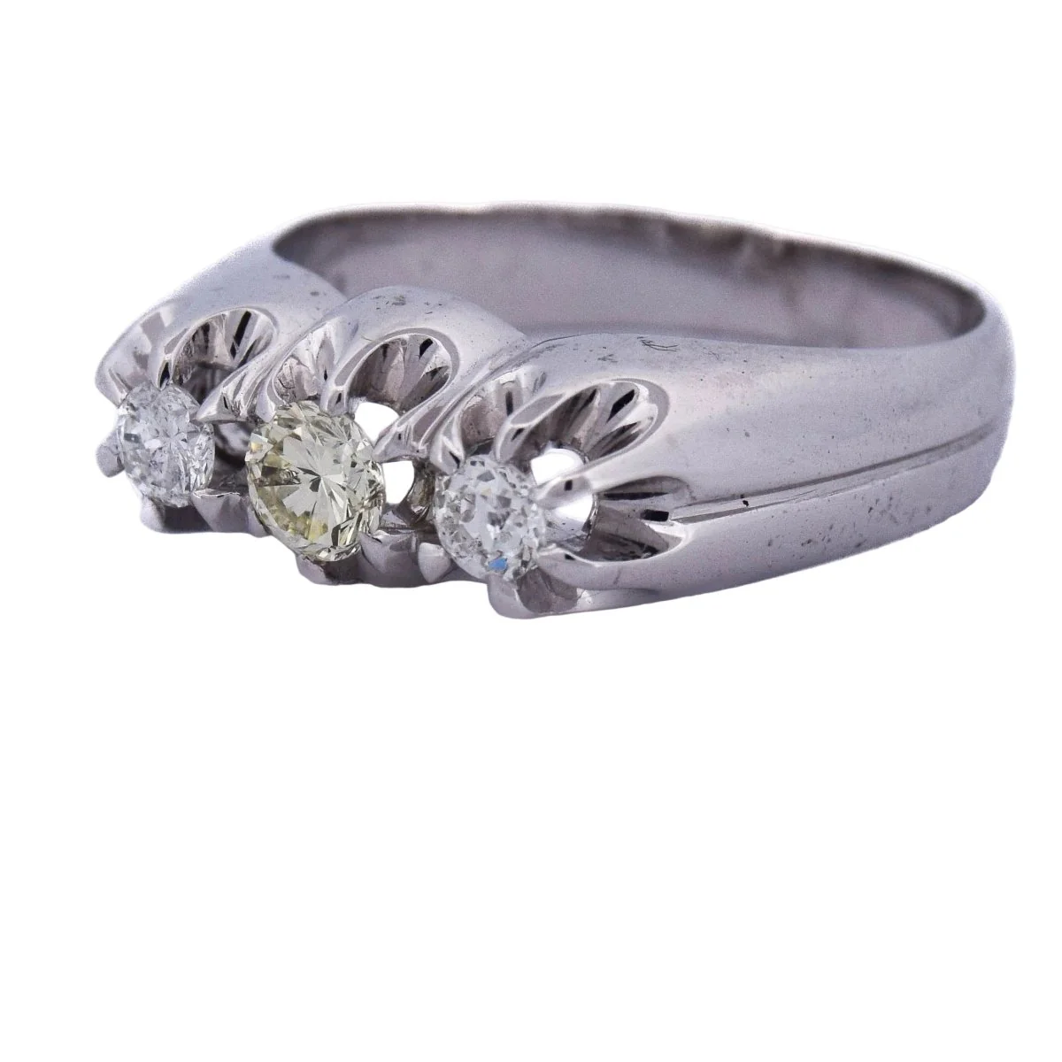 Bague Trilogie en or blanc et diamants - Image 3