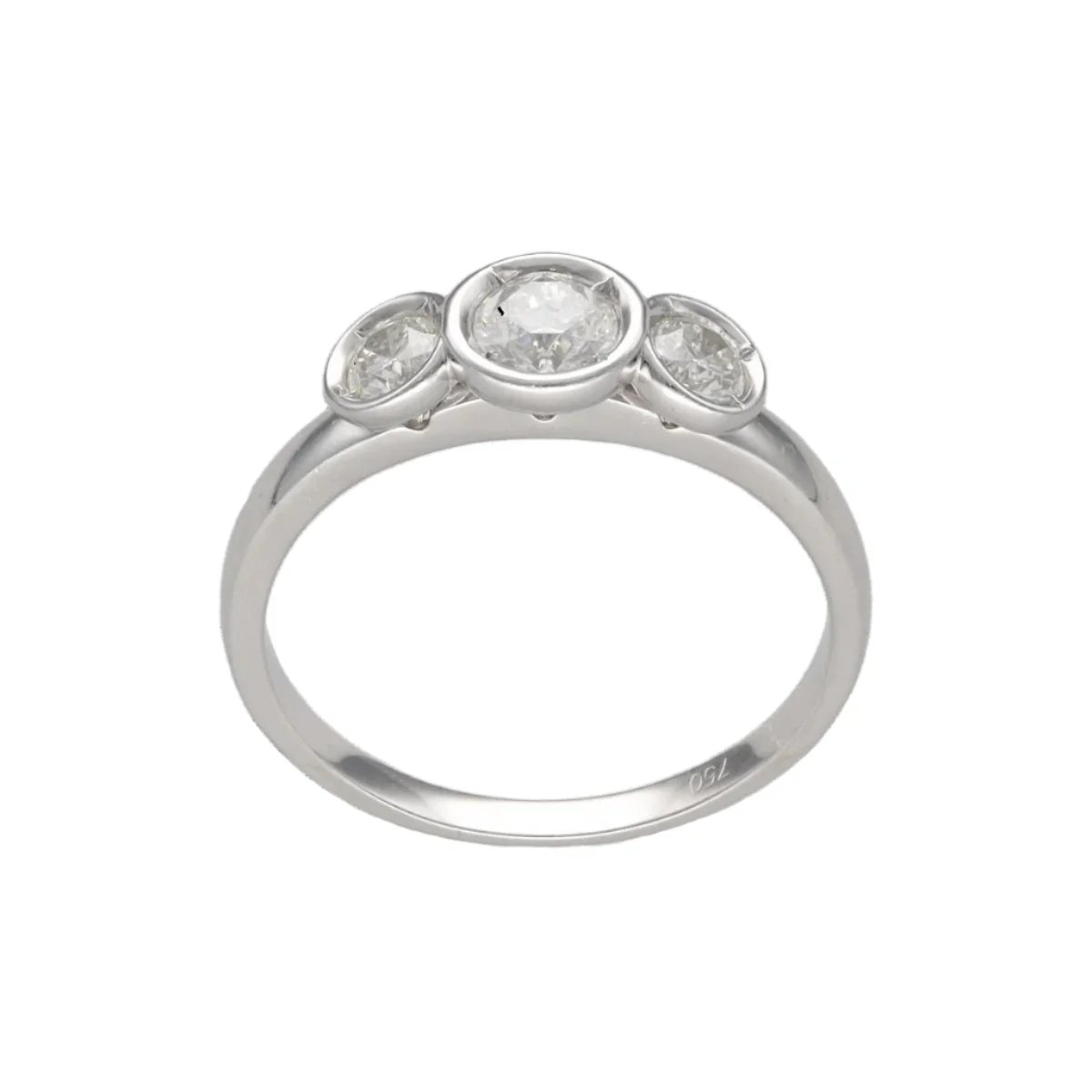 Bague en or gris et diamants - Image 4
