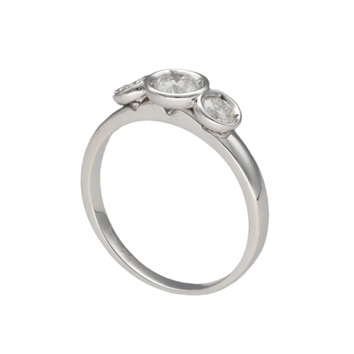 Bague en or gris et diamants - Image 5
