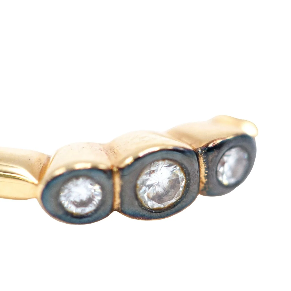 Bague Trilogie en or jaune et diamants - Image 5