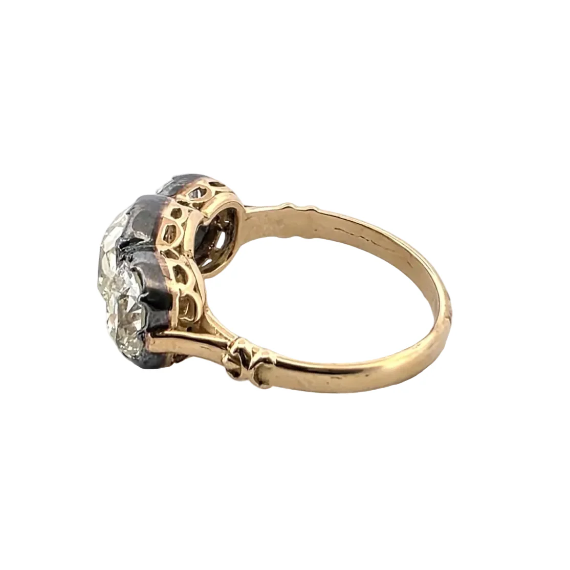 Bague Trilogie en or jaune et diamants - Image 3