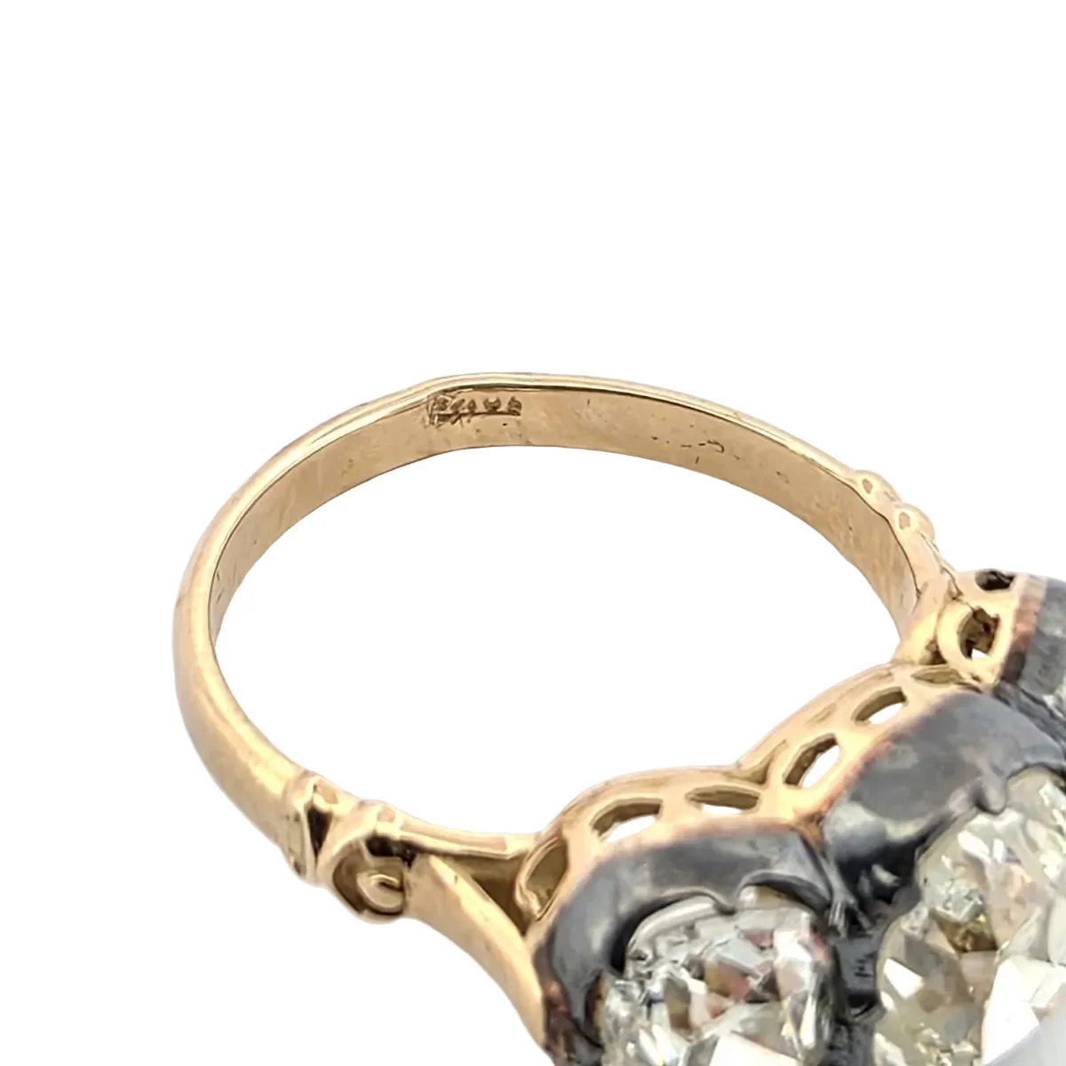 Bague Trilogie en or jaune et diamants - Image 6