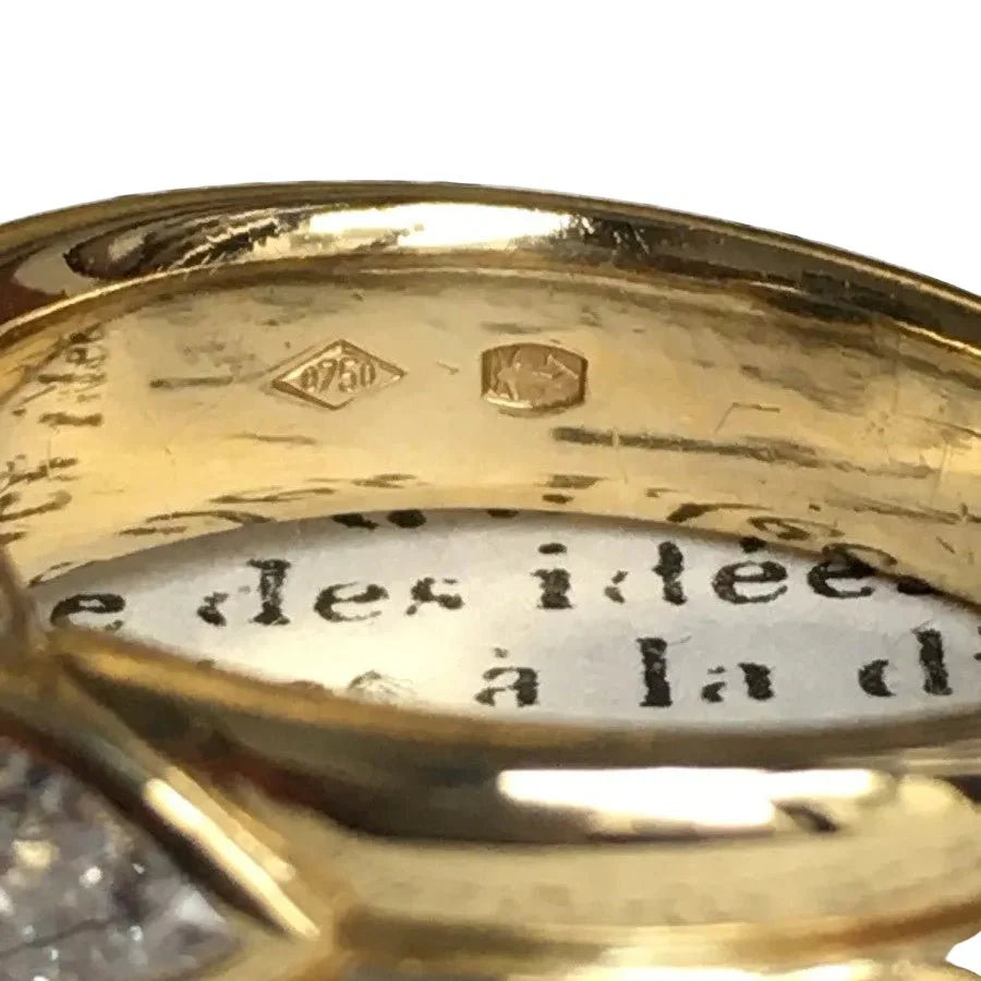 Bague Trilogie en or jaune, saphir et diamants - Image 18