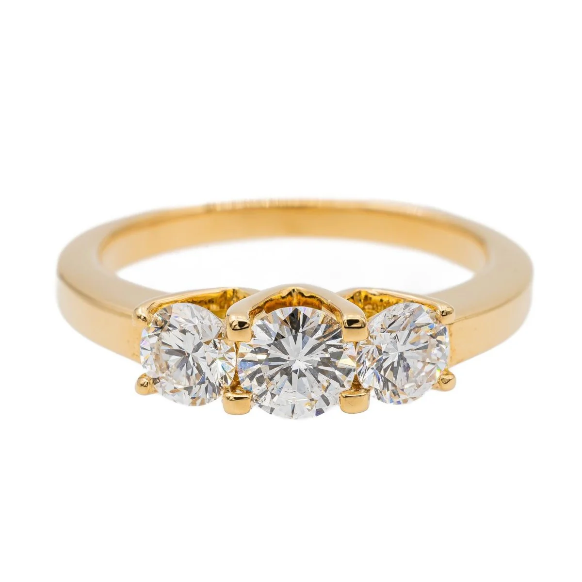 Bague Trilogie en or jaune et diamant