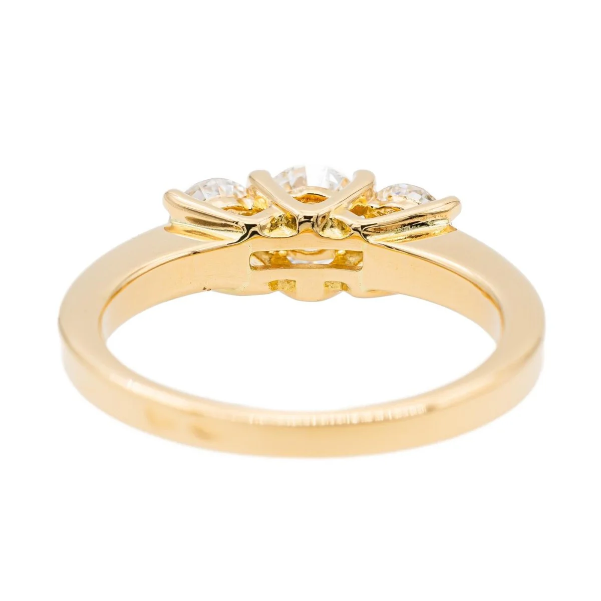 Bague Trilogie en or jaune et diamant - Image 4