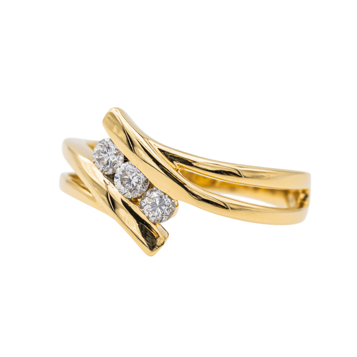 Bague Trilogie Or Jaune Diamant - Image 3