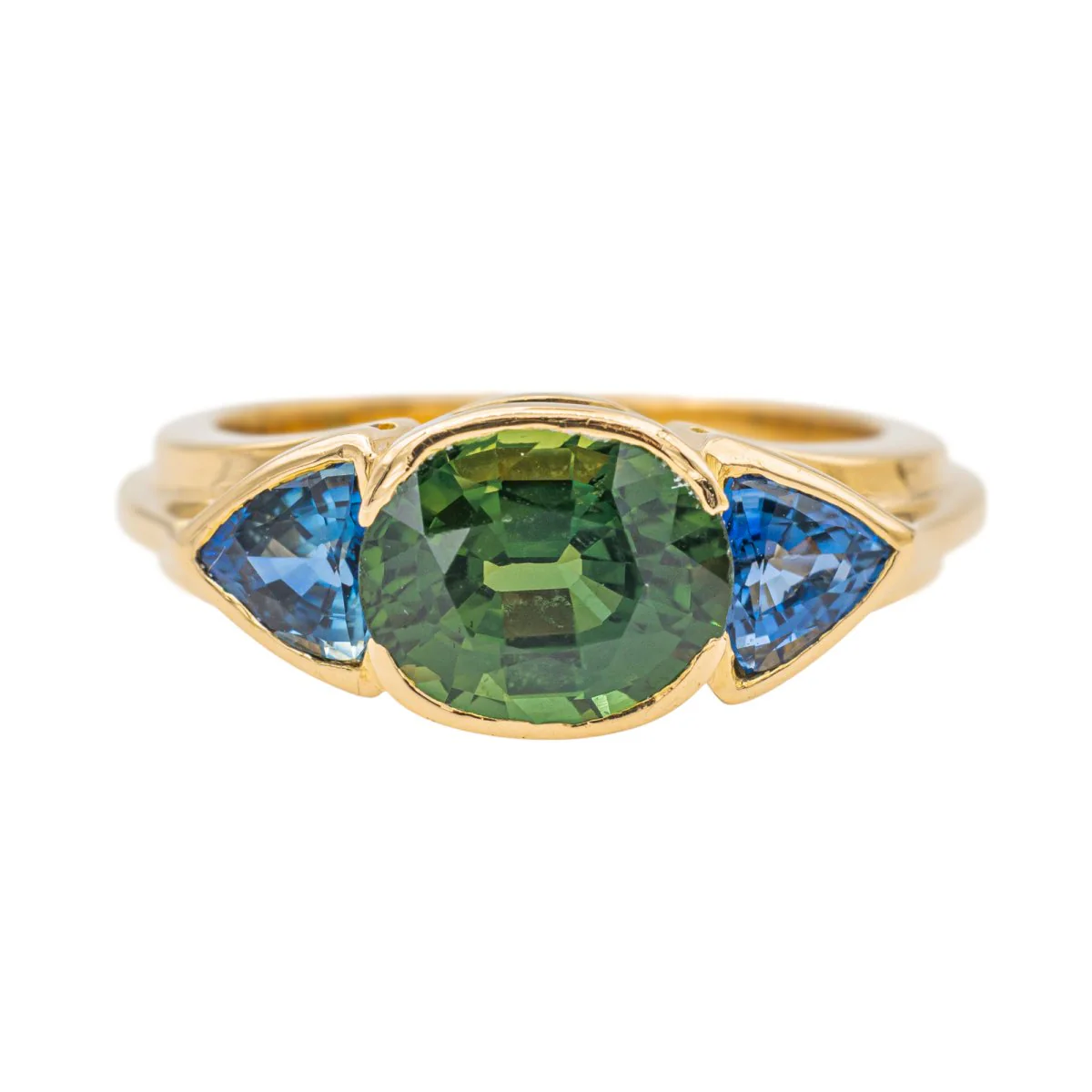Bague Trilogie Or jaune Saphir