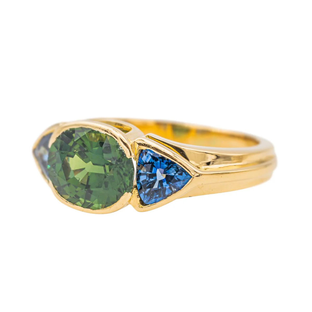 Bague Trilogie Or jaune Saphir - Image 3