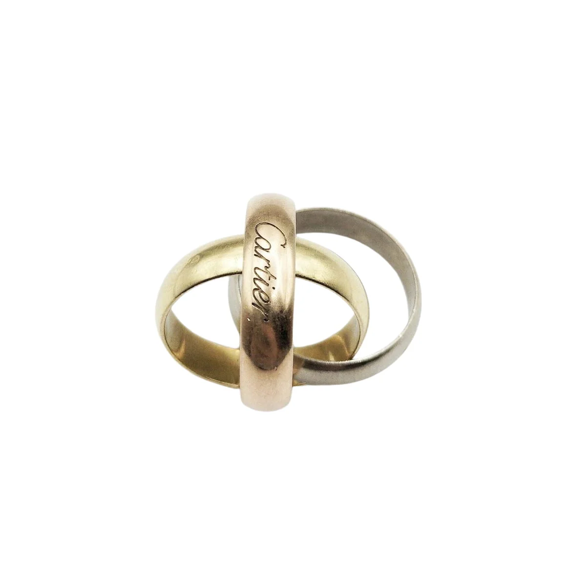 Bague Alliance CARTIER "Trinity" en trois ors - Image 4