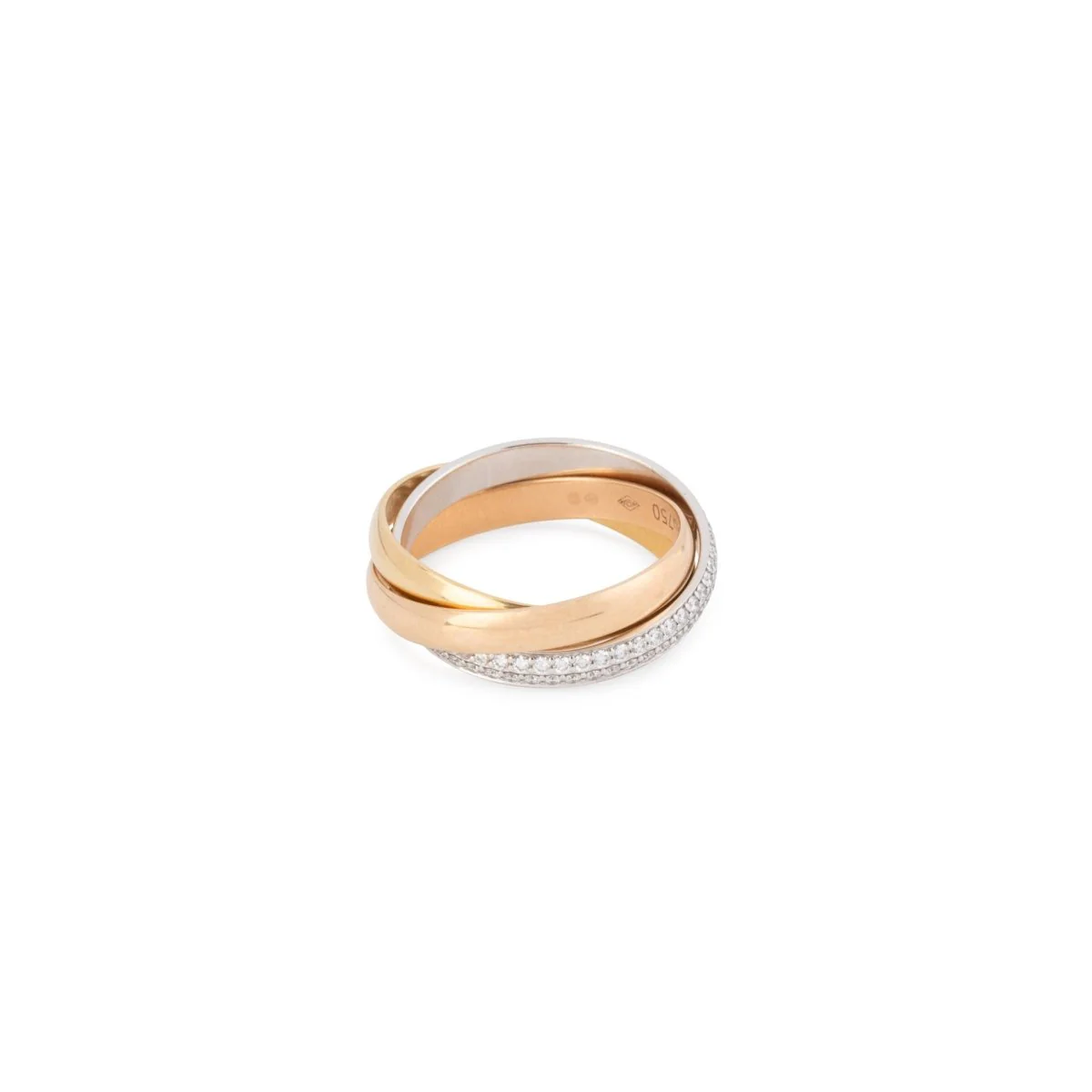 Bague Trinity CARTIER trois ors et diamants - Image 3