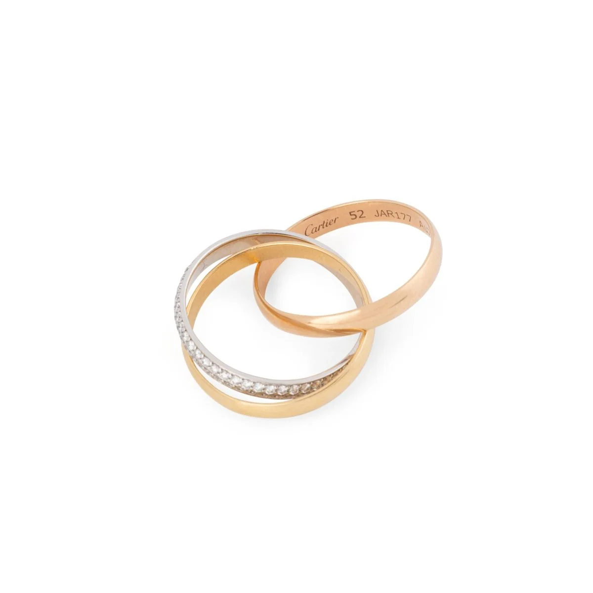 Bague Trinity CARTIER trois ors et diamants - Image 6