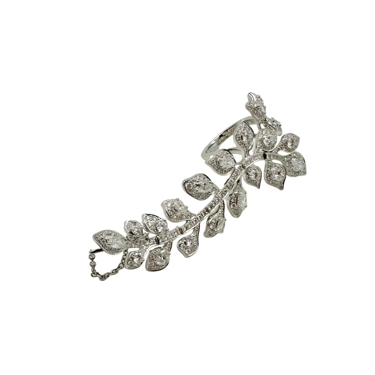 Bague Triple en or blanc et diamants - Image 4