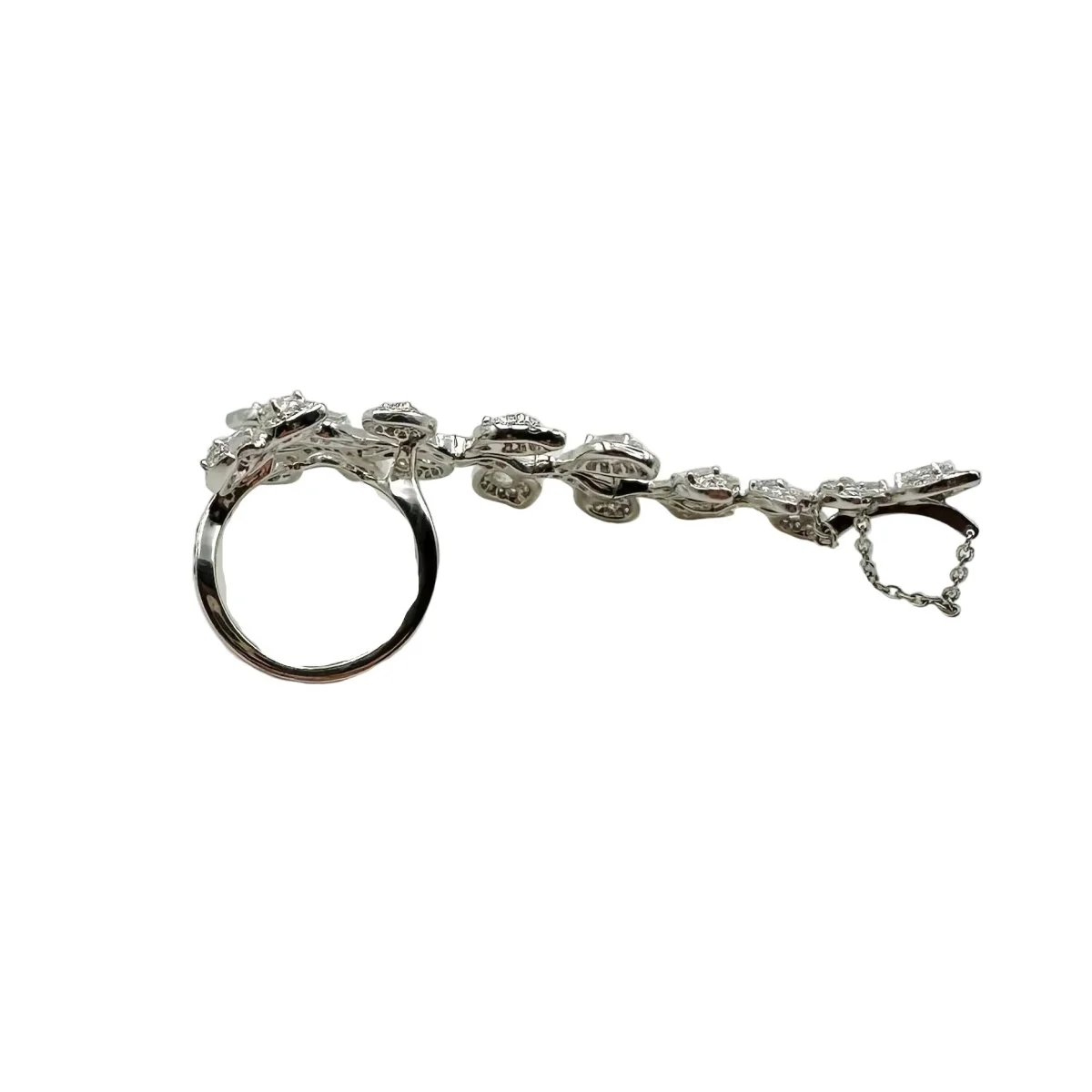 Bague Triple en or blanc et diamants - Image 8