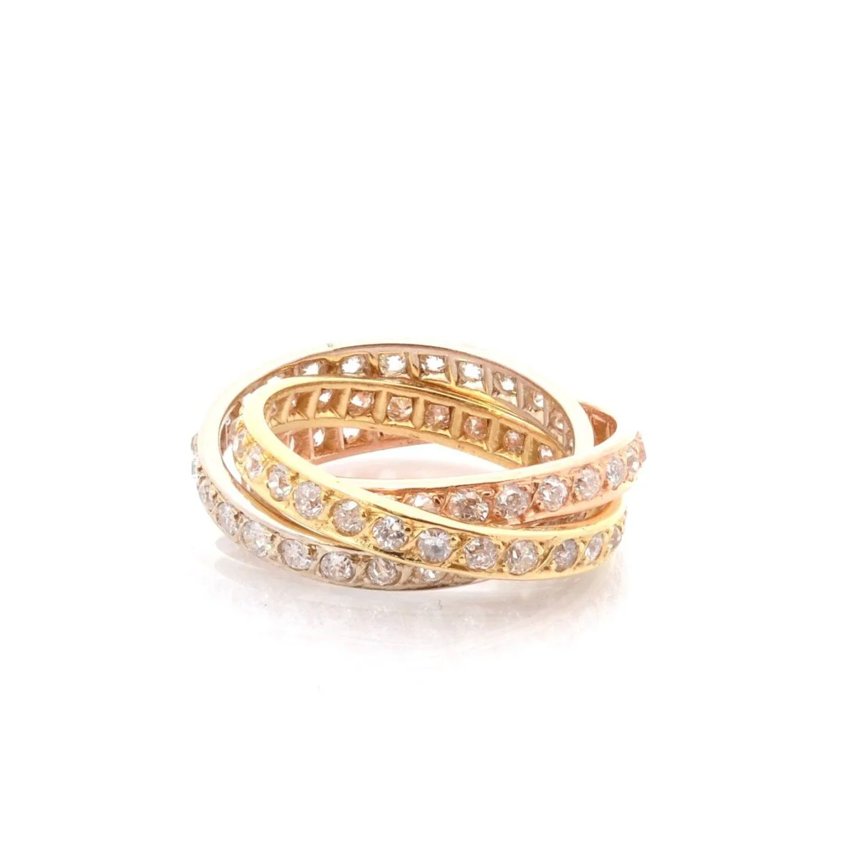 Bague en or jaune, or blanc et or rose