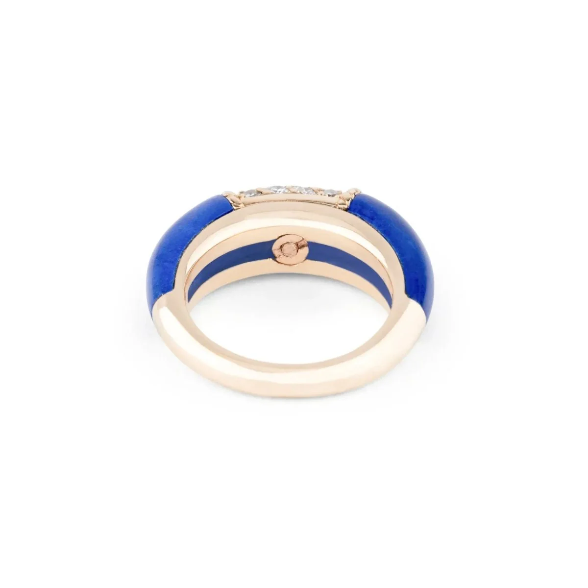 Bague Jonc VAN CLEEF & ARPELS "Philippine" en or jaune, lapis-lazuli et diamants - Image 5