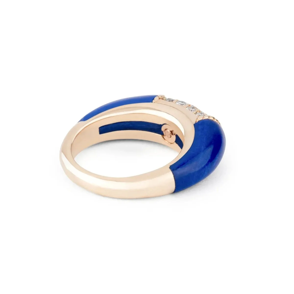 Bague Jonc VAN CLEEF & ARPELS "Philippine" en or jaune, lapis-lazuli et diamants - Image 6