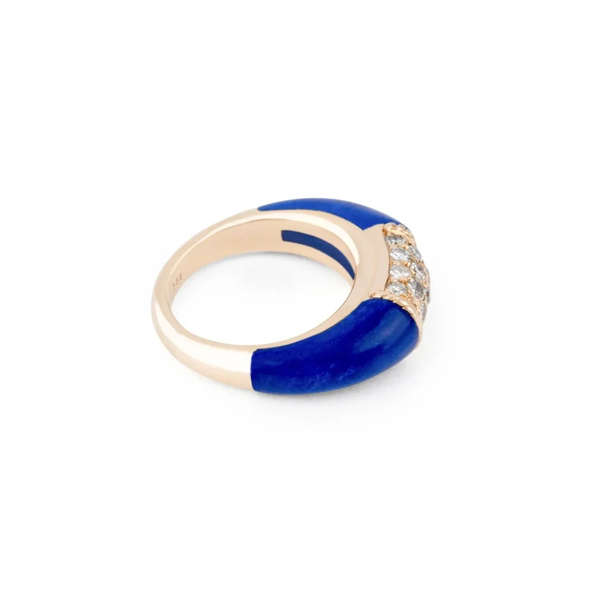 Bague Jonc VAN CLEEF & ARPELS "Philippine" en or jaune, lapis-lazuli et diamants - Image 7