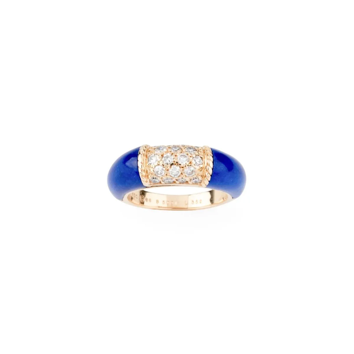 Bague Jonc VAN CLEEF & ARPELS "Philippine" en or jaune, lapis-lazuli et diamants - Image 8